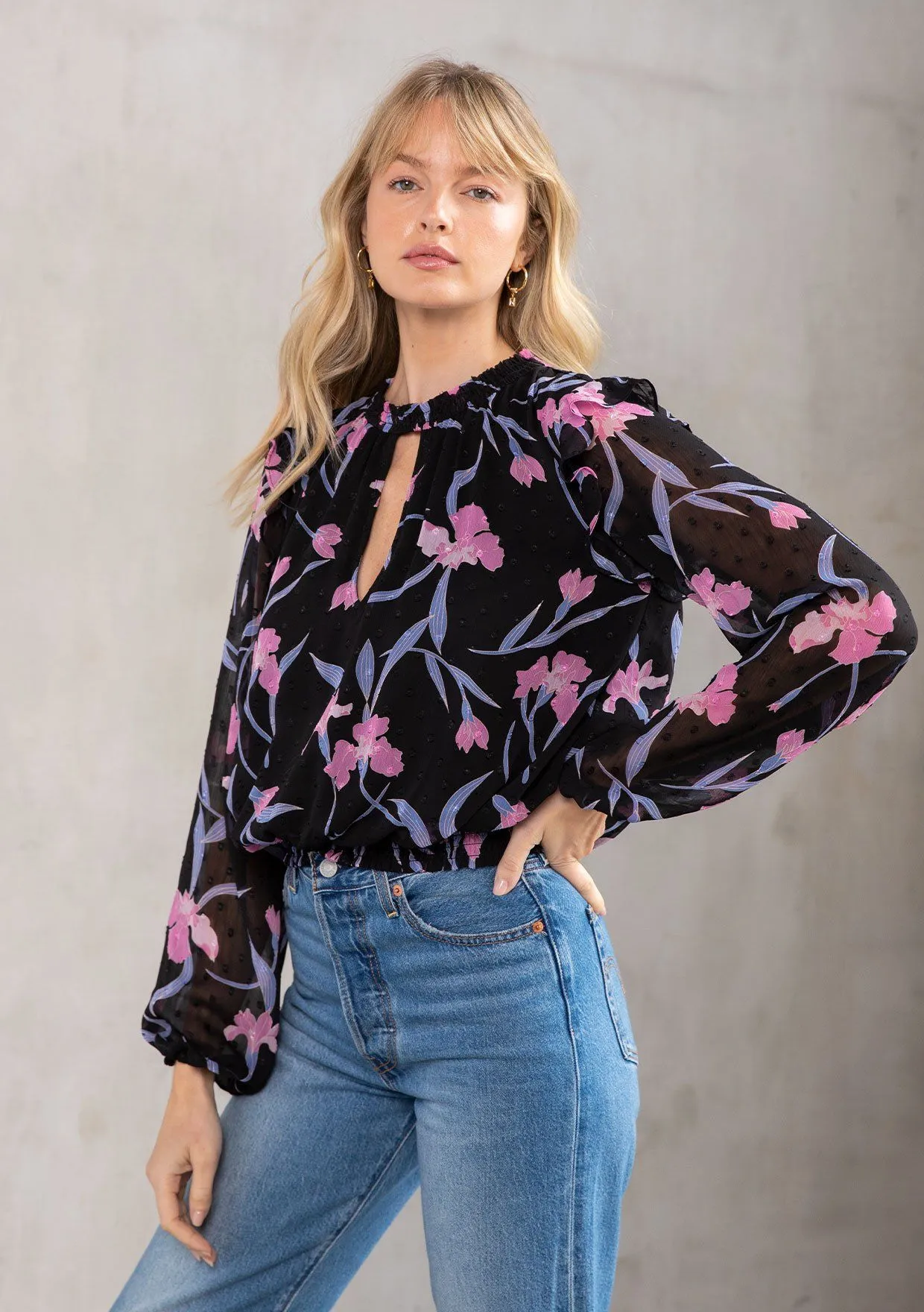 Sweet Nothings Floral Chiffon Top