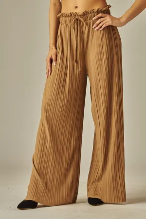 Tanin Pleated Paper Bag Drawstring Wide Leg Pants 2/14/25 9621