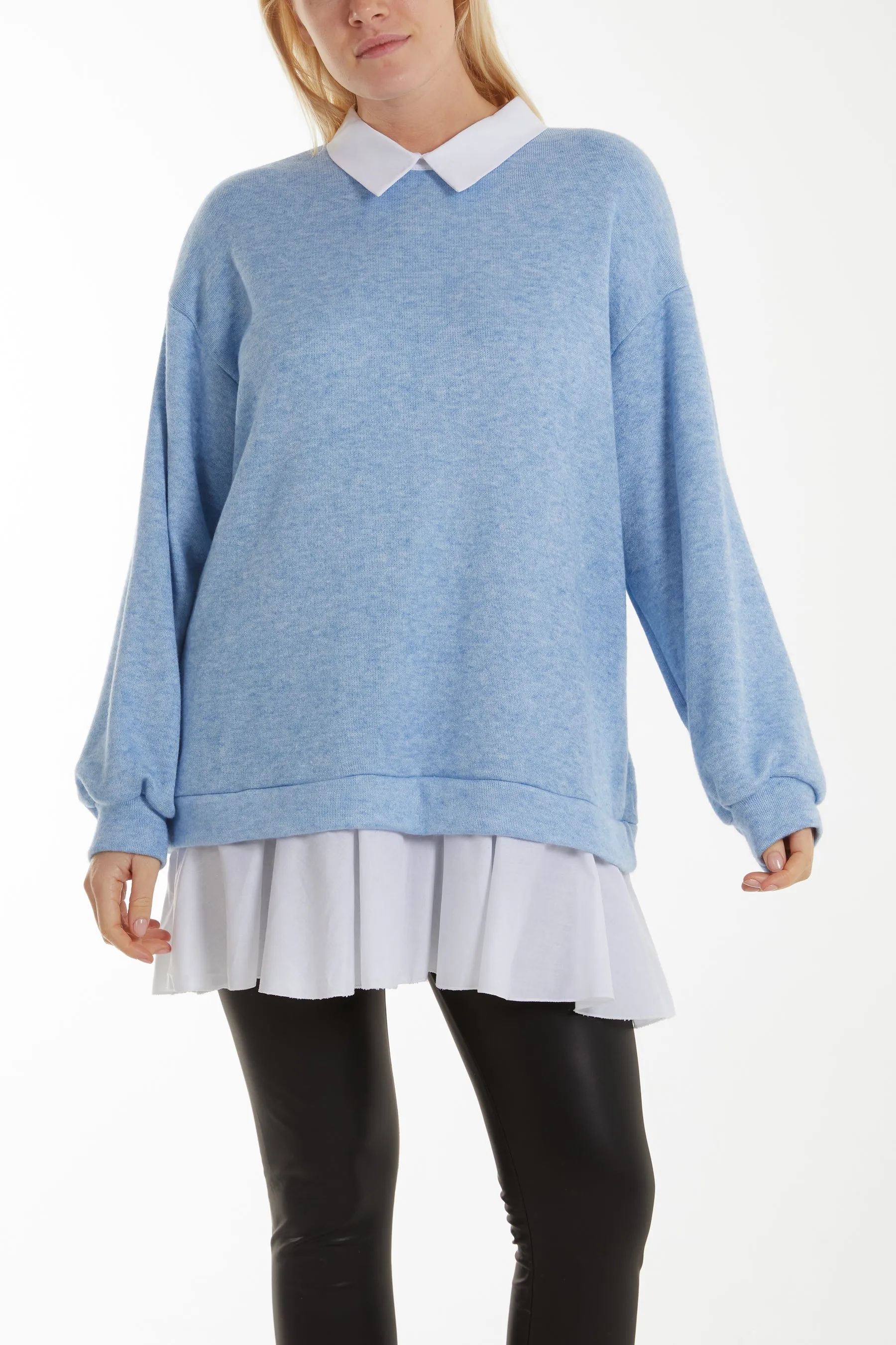 Two In One Knitted Collar Top