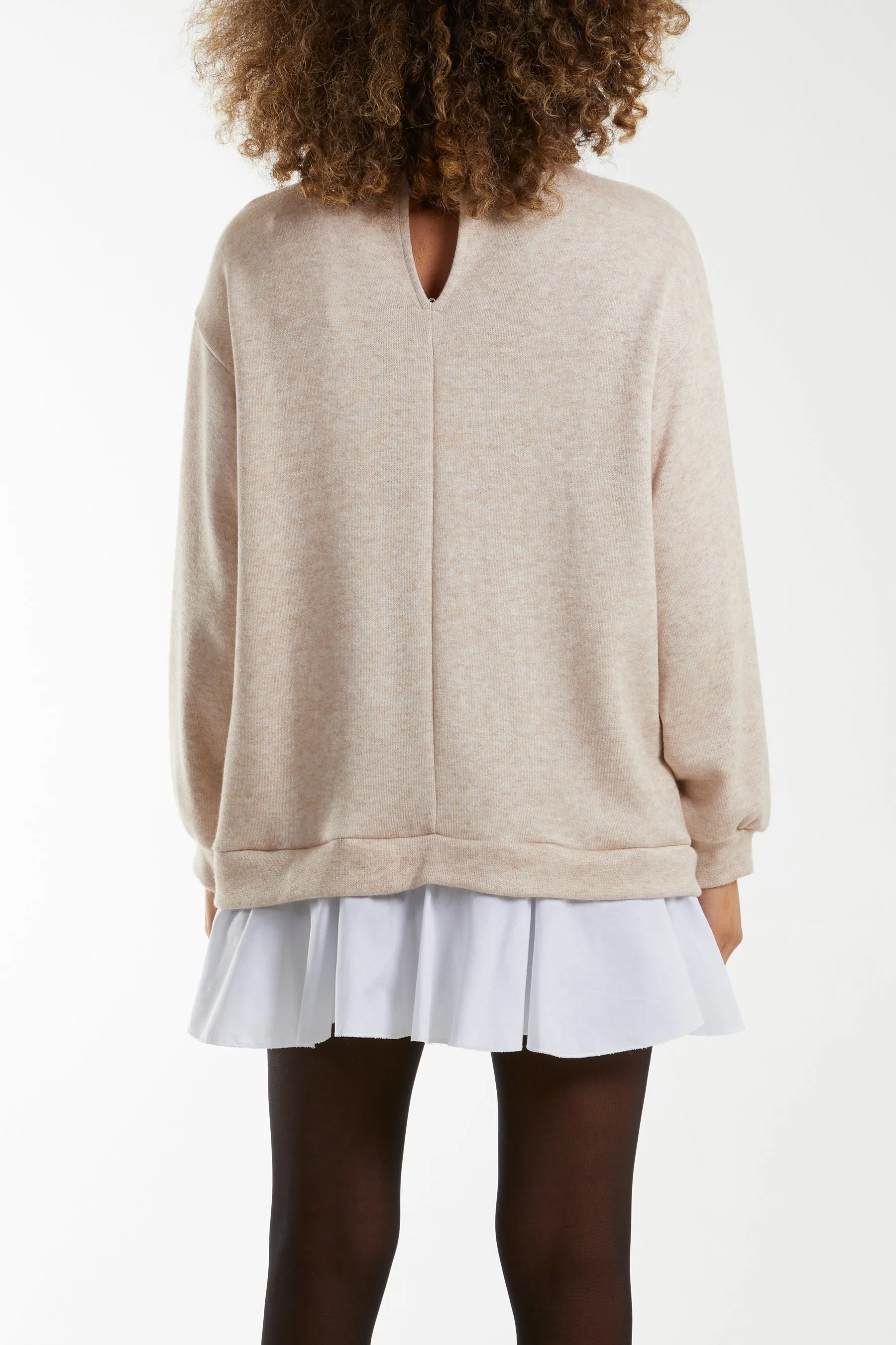Two In One Knitted Collar Top