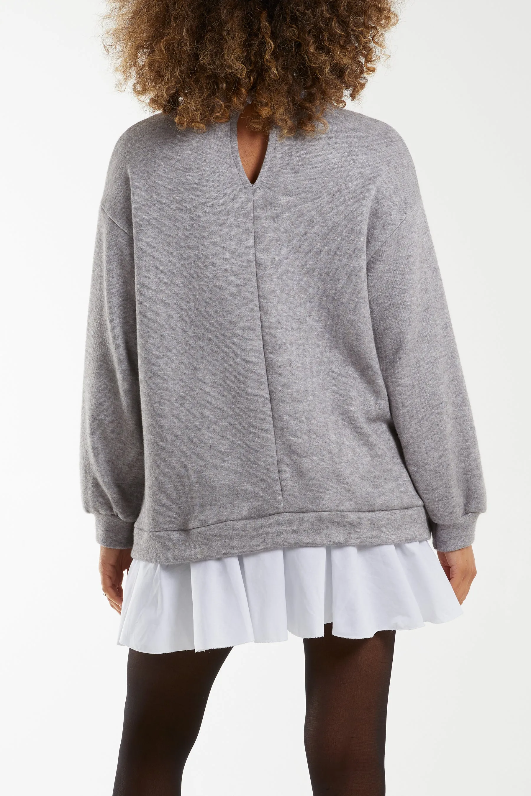 Two In One Knitted Collar Top