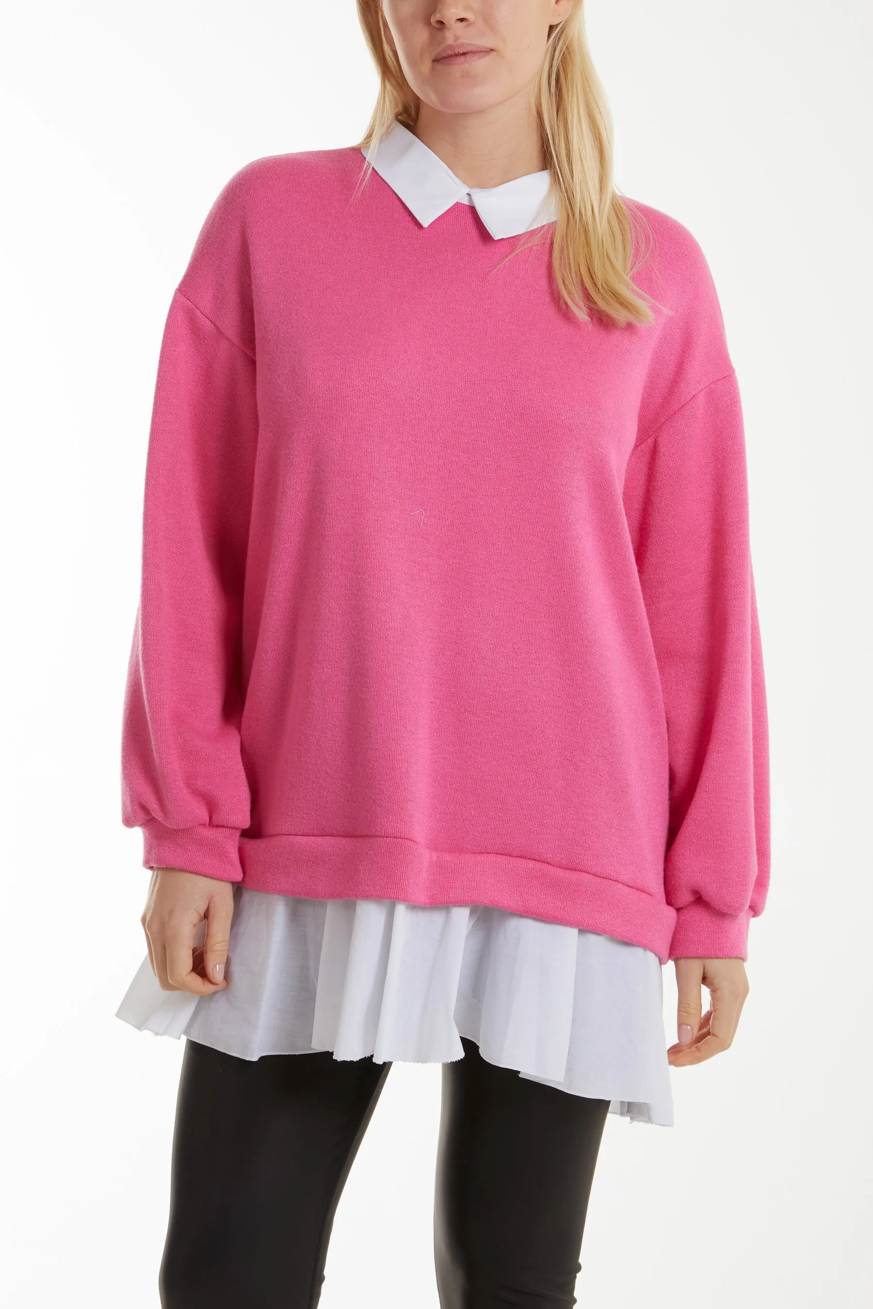 Two In One Knitted Collar Top