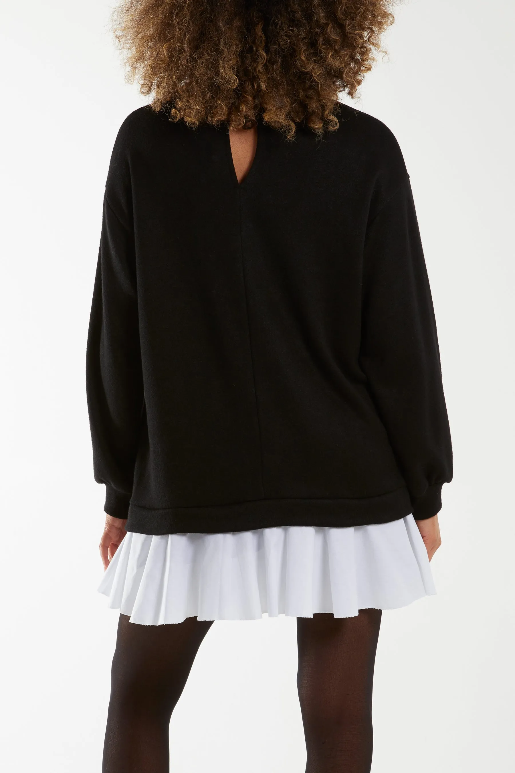 Two In One Knitted Collar Top