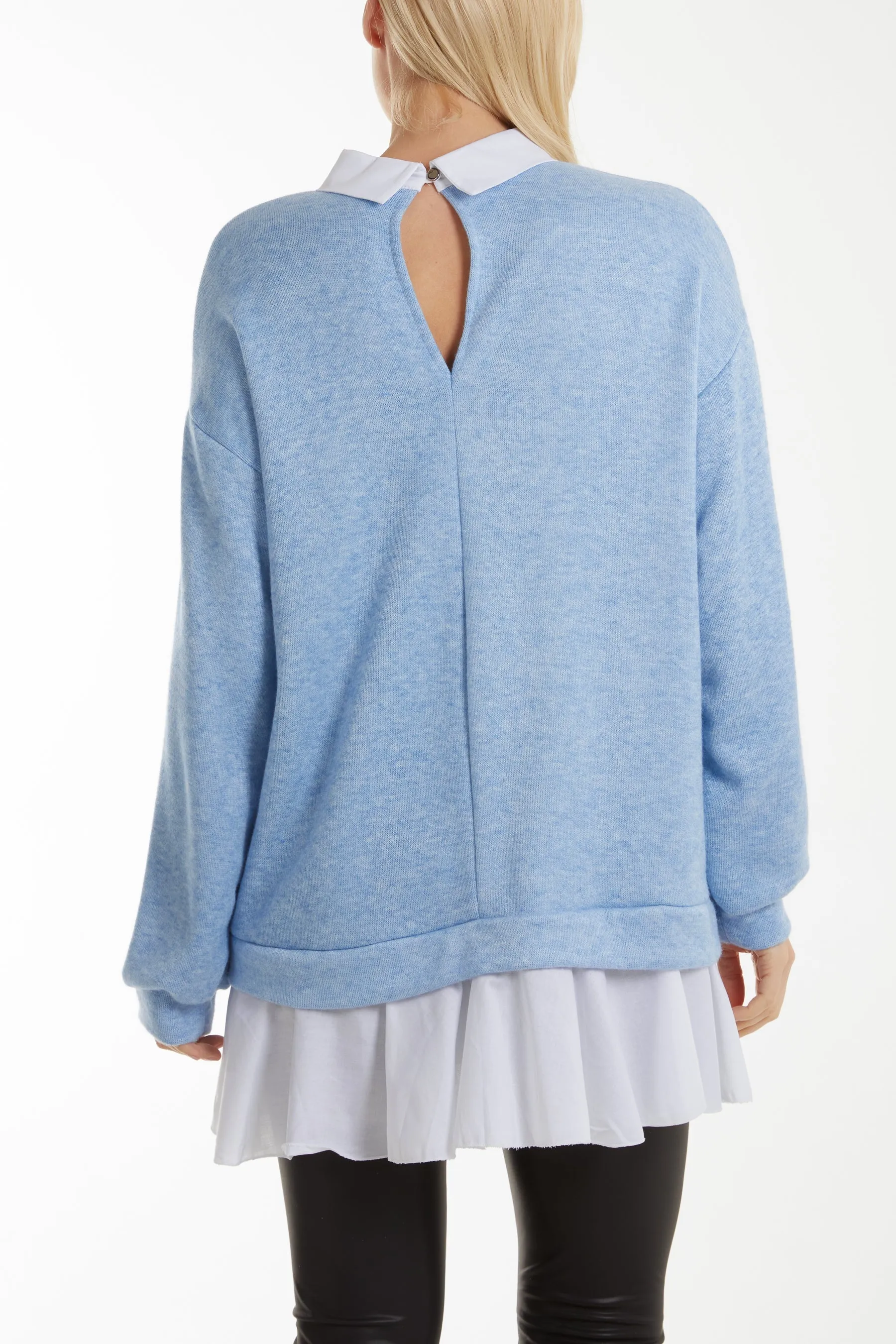Two In One Knitted Collar Top