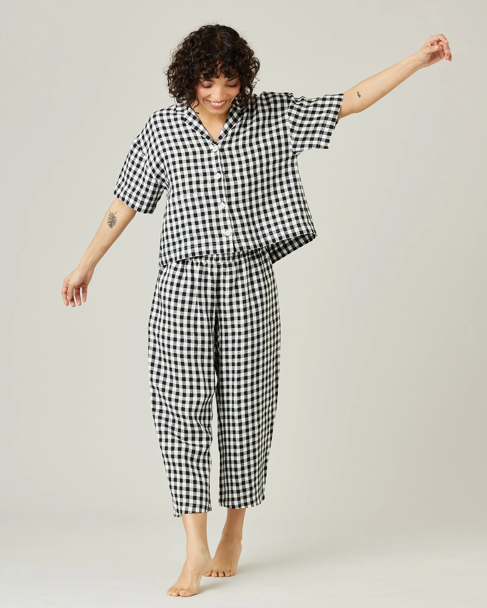 Ultimate PJ Trousers - Black and White Gingham