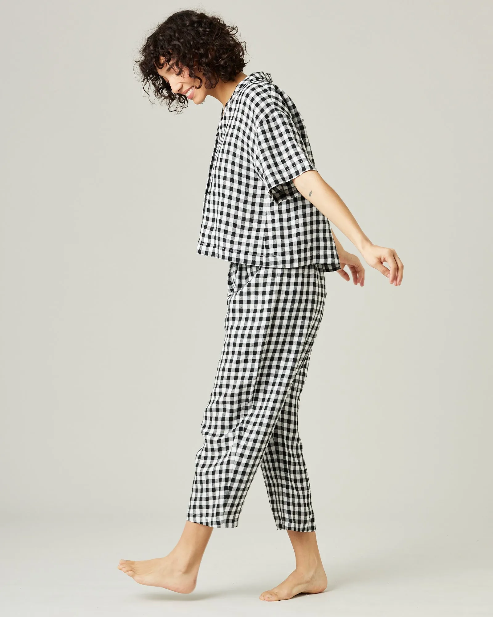 Ultimate PJ Trousers - Black and White Gingham