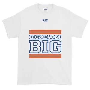White Orange and Royal Blue Short-Sleeve T-Shirt