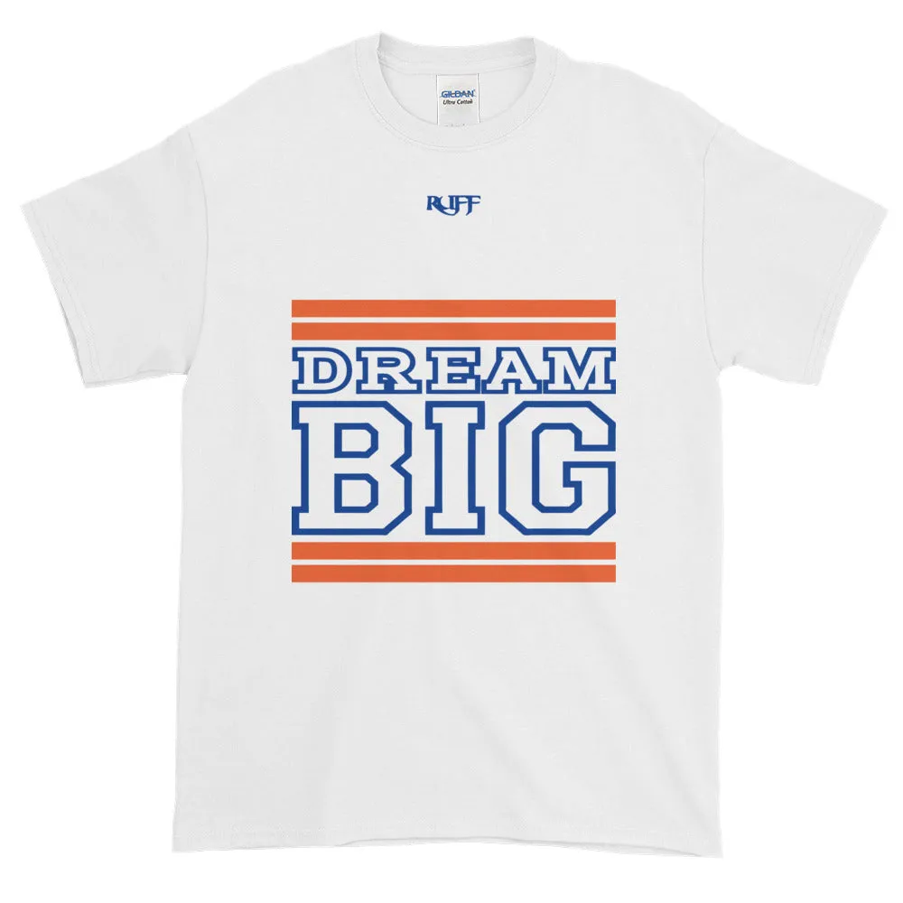 White Orange and Royal Blue Short-Sleeve T-Shirt