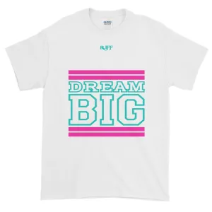 White Pink and Turquoise Short-Sleeve T-Shirt