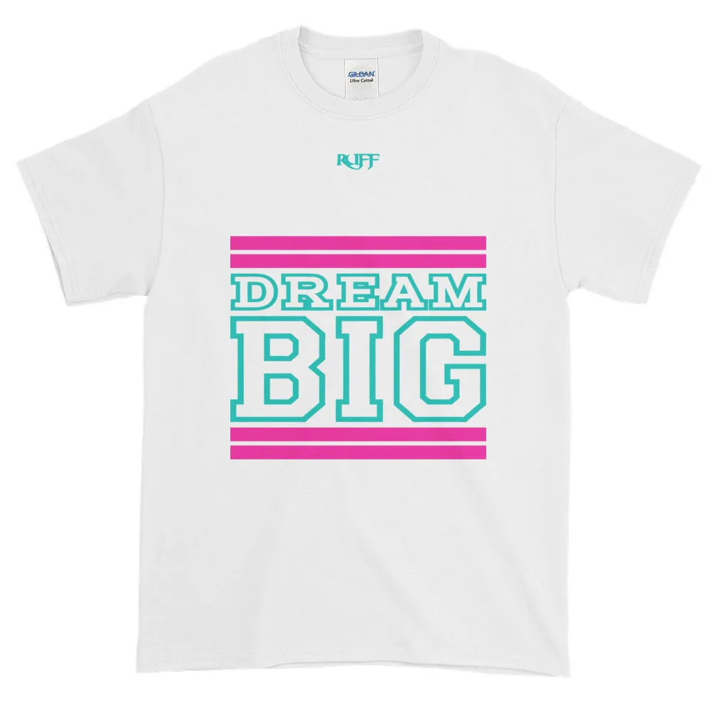 White Pink and Turquoise Short-Sleeve T-Shirt