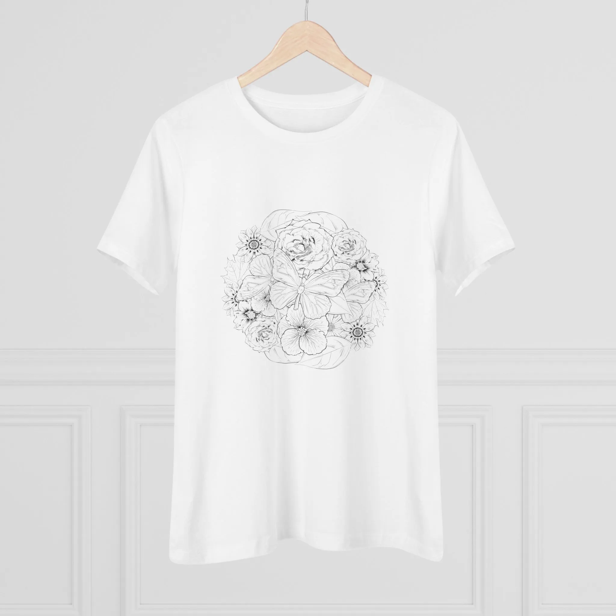 Women's Butterfly Flowers T-shirt