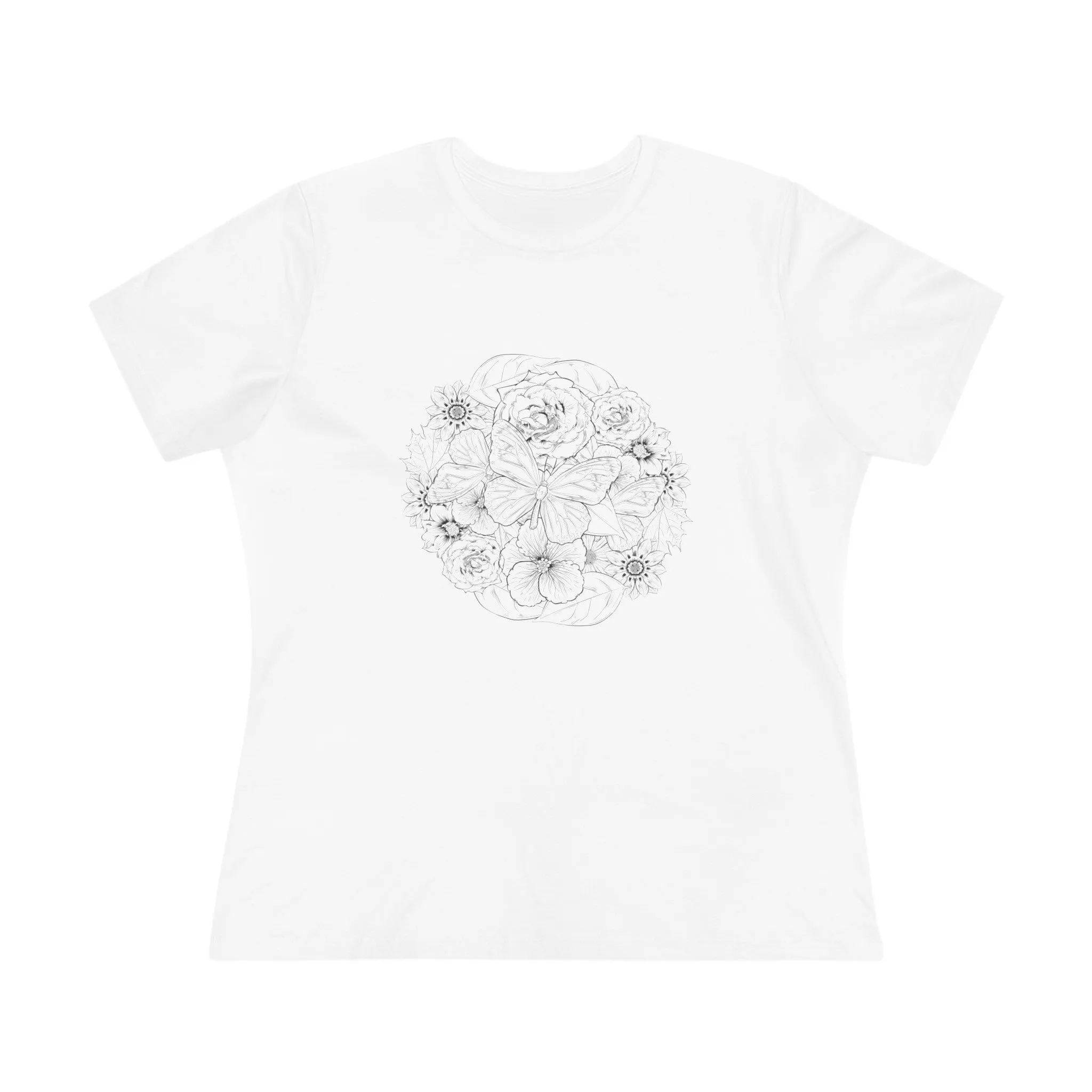 Women's Butterfly Flowers T-shirt