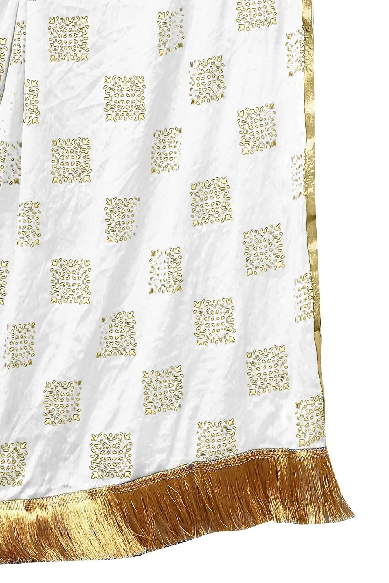 Women's Fancy Chiffon Printed Dupatta (White)