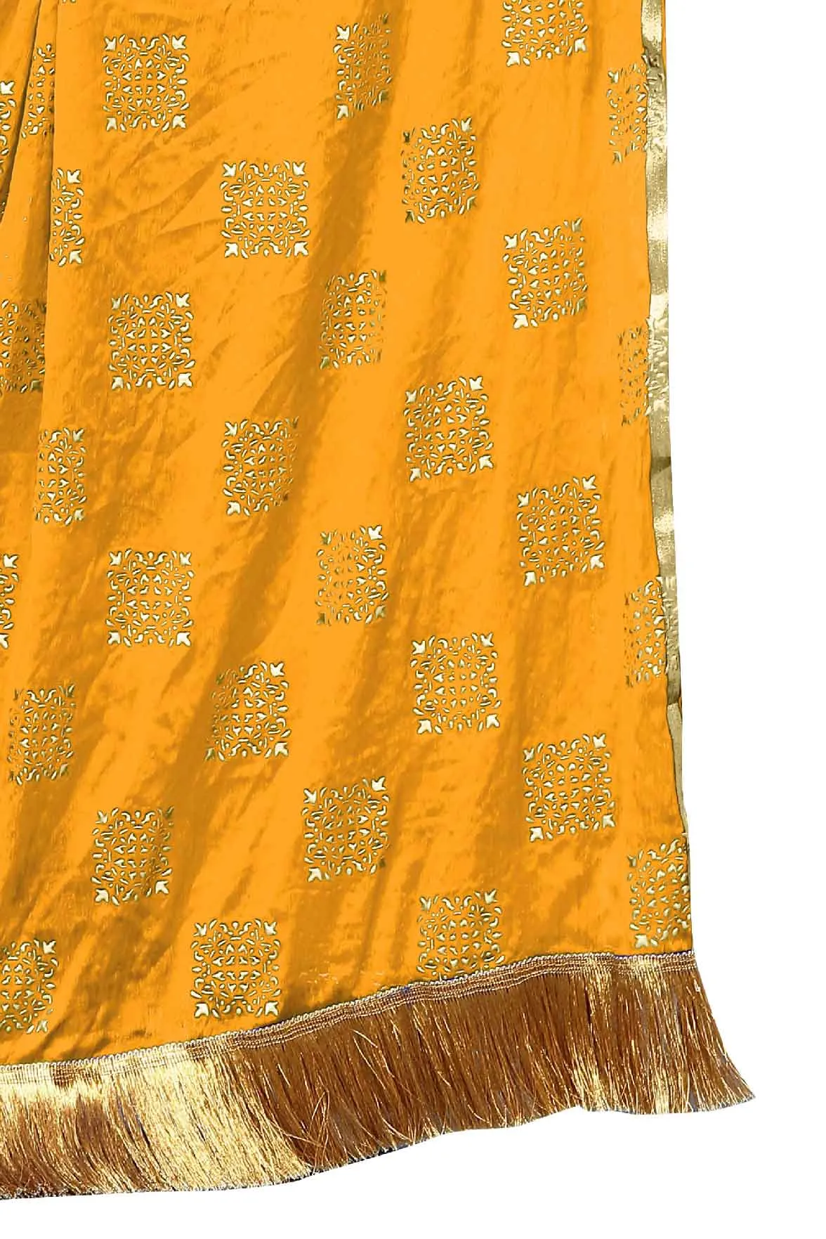 Women's Fancy Chiffon Printed Dupatta (Yellow)