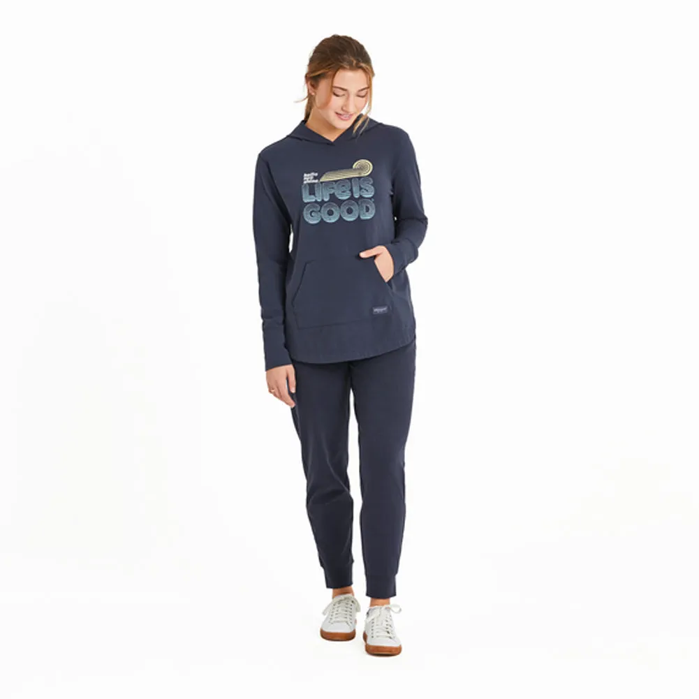 Women's Groovy Hello Sunshine Crusher-FLEX Hoodie Tunic - 129420