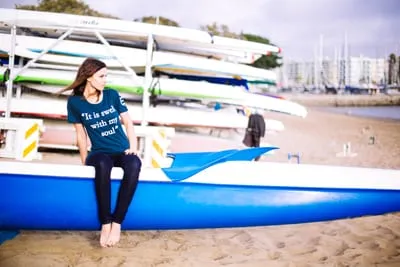 Women's - It is Swell with my Soul Blue Crew Neck T-Shirt