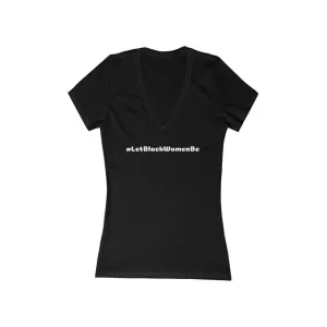 Women's Jersey Short Sleeve Deep V-Neck Tee