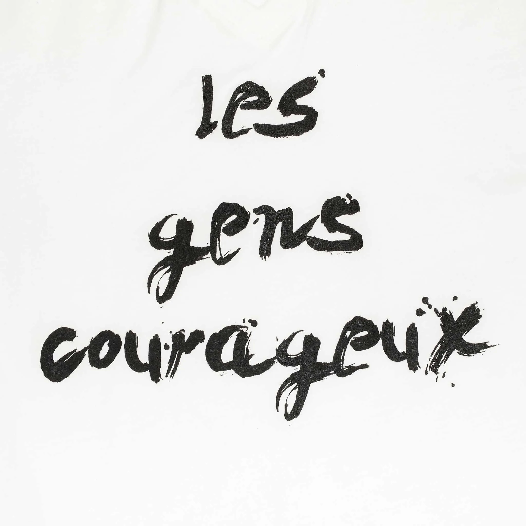 Women's - Les gens Courageux White V-Neck T-Shirt