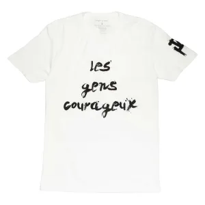Women's - Les gens Courageux White V-Neck T-Shirt