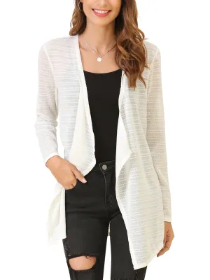 Women's Lightweight Summer Cardigan Open Front Long Sleeve