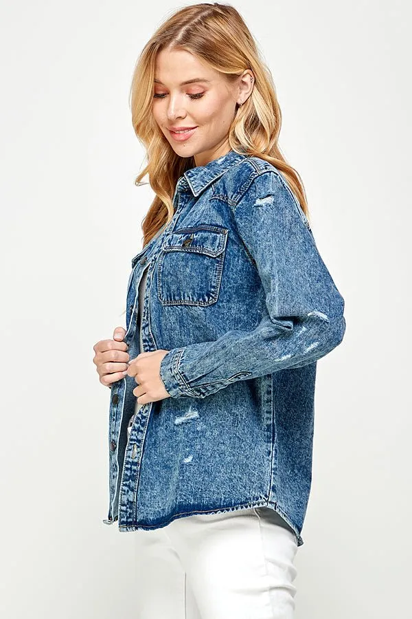 Women's Long Sleeve Denim Shirts (OPEN PACK)