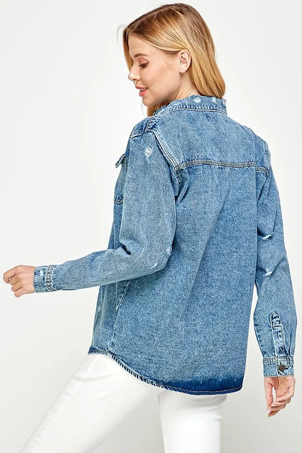 Women's Long Sleeve Denim Shirts (OPEN PACK)