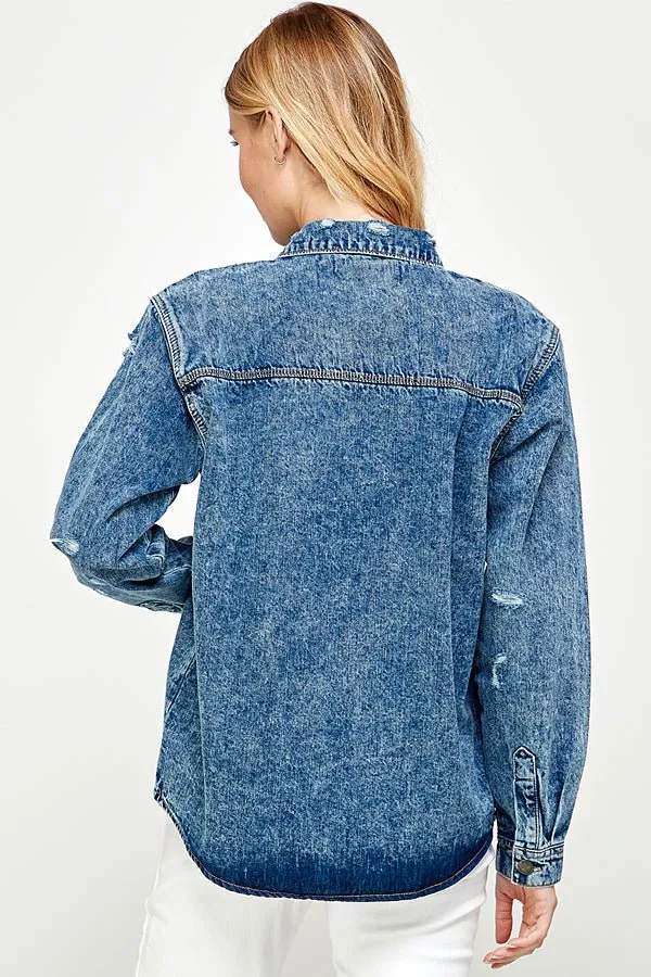 Women's Long Sleeve Denim Shirts (OPEN PACK)