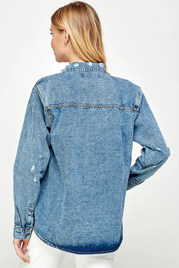 Women's Long Sleeve Denim Shirts (OPEN PACK)