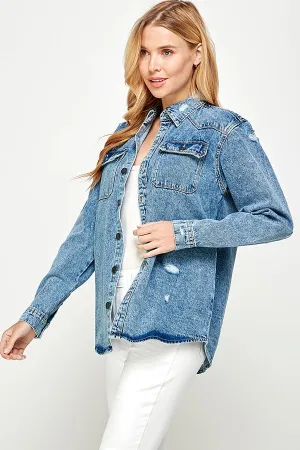 Women's Long Sleeve Denim Shirts (OPEN PACK)