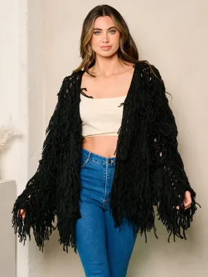 WOMEN'S LONG SLEEVE OPEN FRONT CARDIGAN