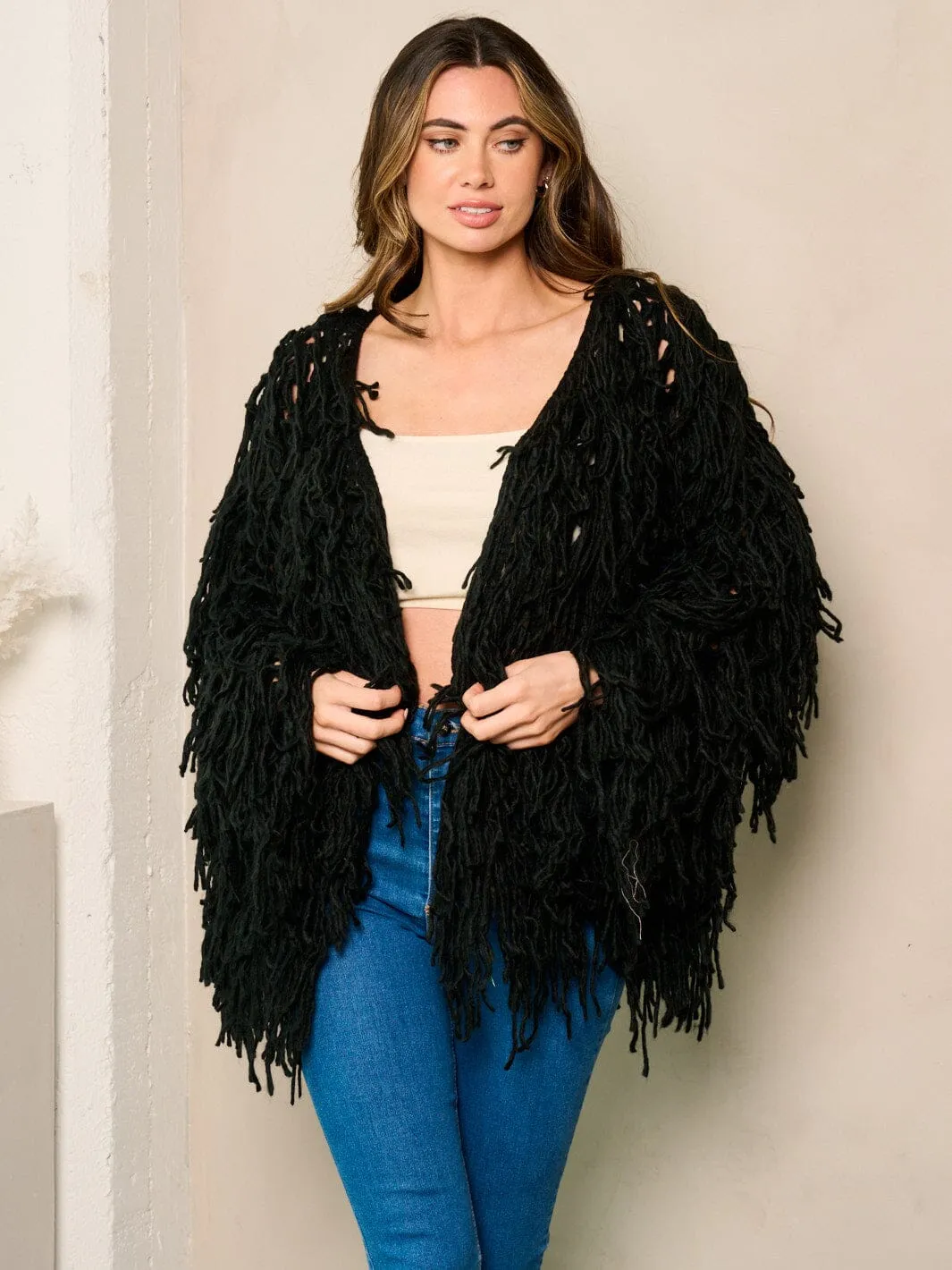 WOMEN'S LONG SLEEVE OPEN FRONT CARDIGAN