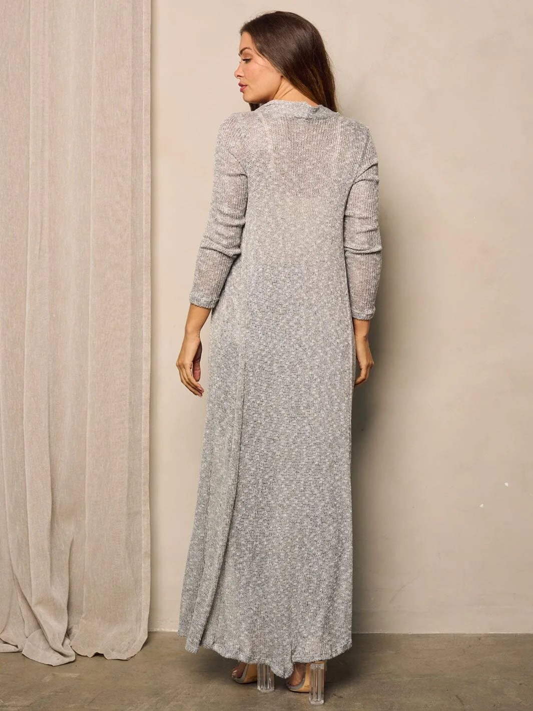 WOMEN'S LONG SLEEVE OPEN FRONT CARDIGAN