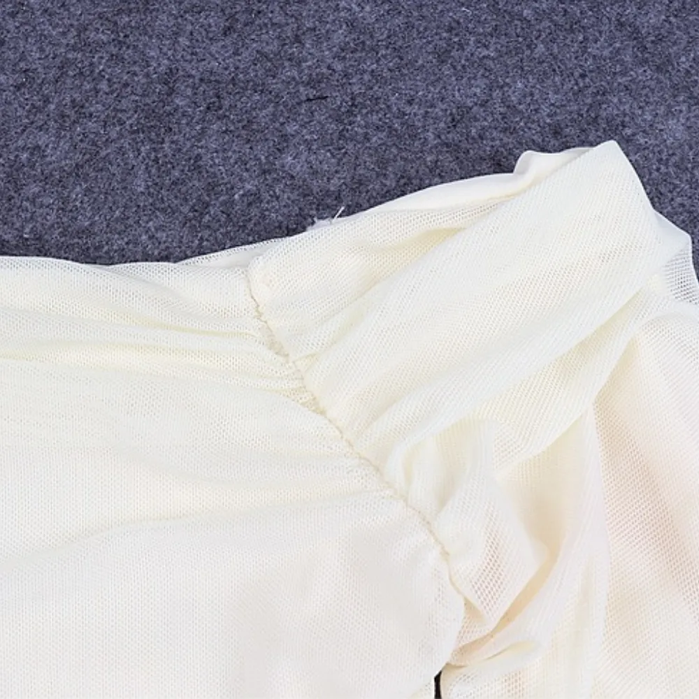 Women's Pleated Shoulder Long Sleeve