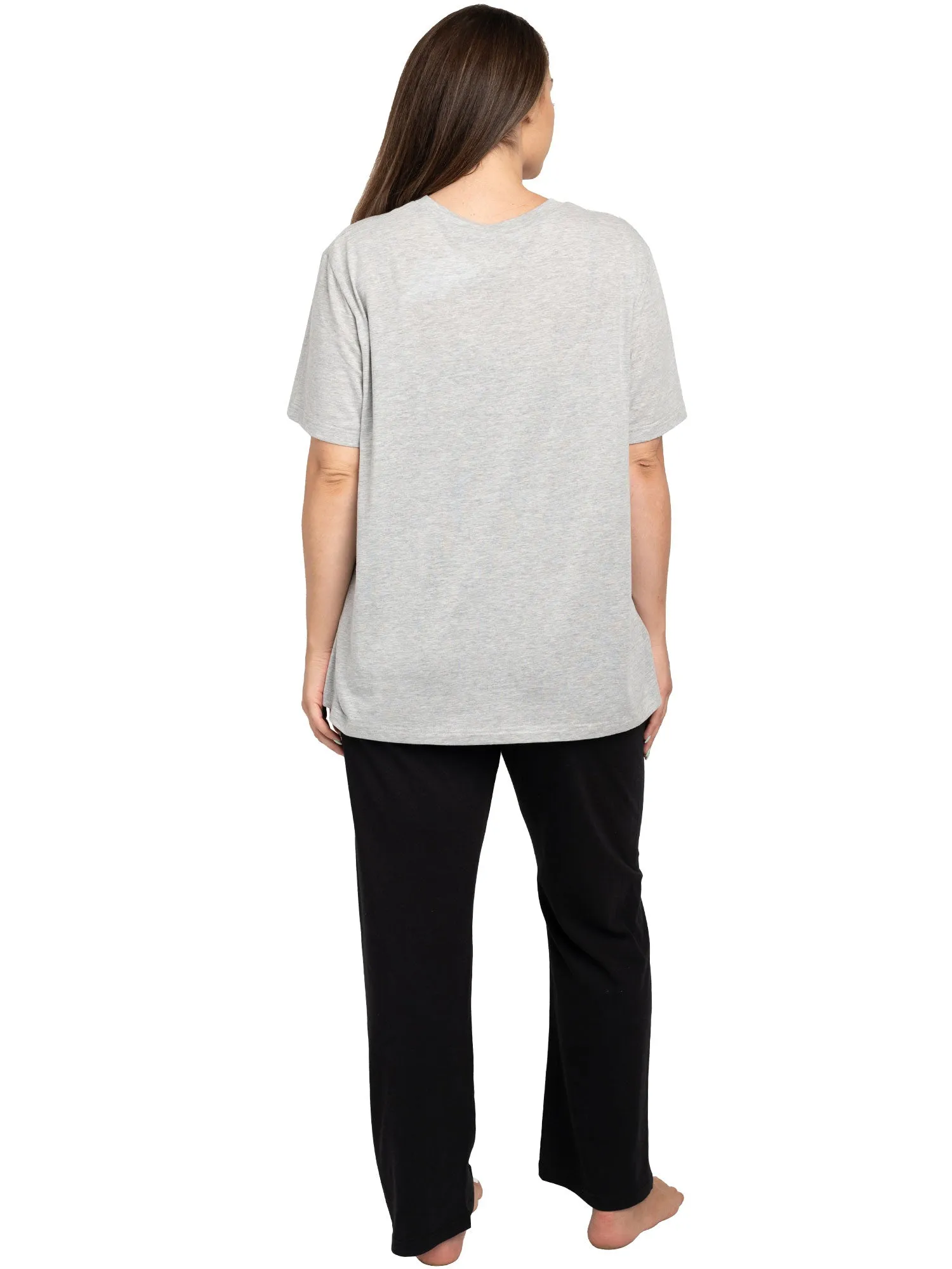 Women's Plus Size Eeyore Butterfly T-Shirt & Pajama Pants Lounge Set
