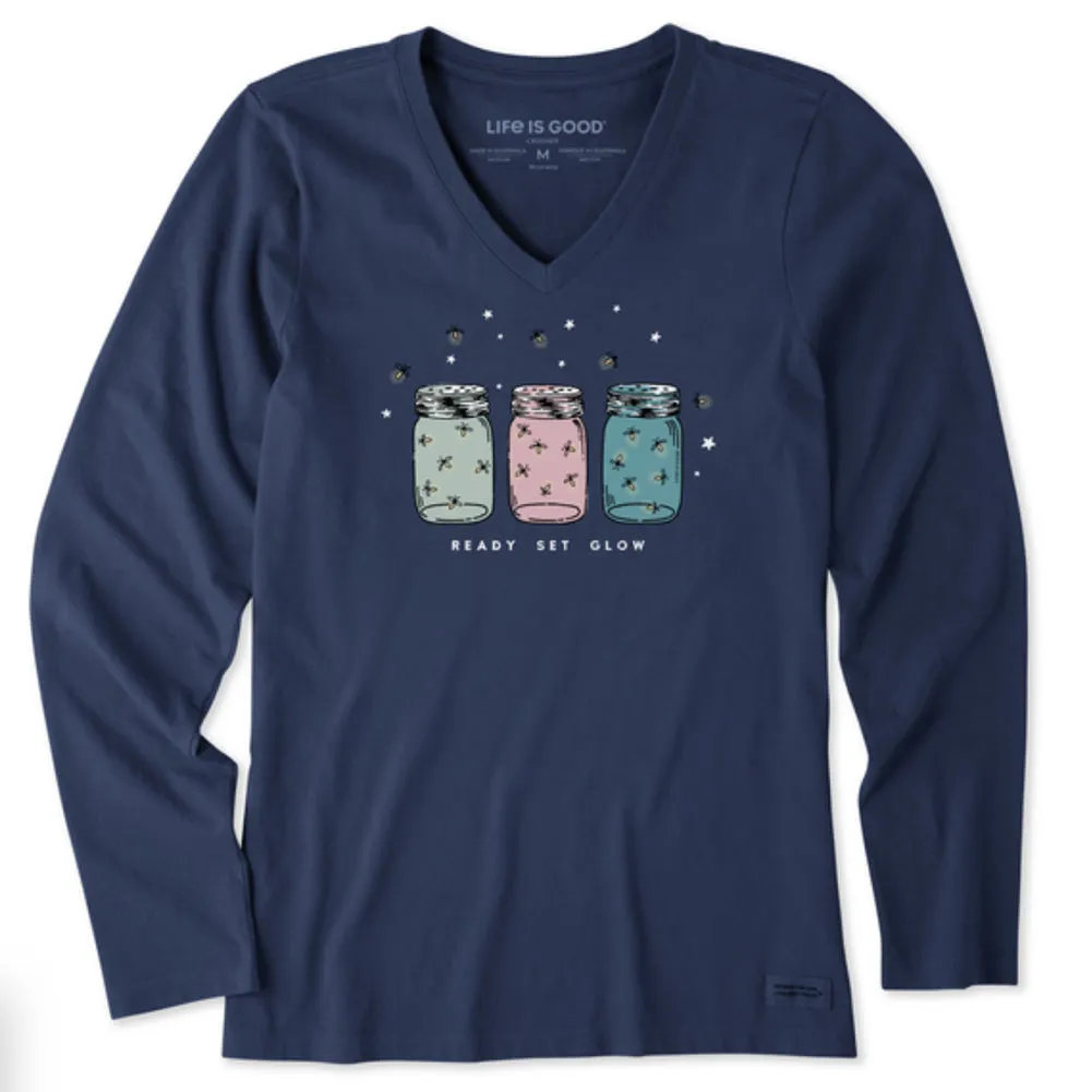 Women's Ready Set Glow Long Sleeve Crusher Vee - 99919