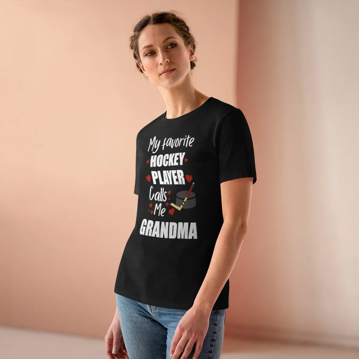 Women's Tee - My Favorite Hockey Player Calls Me Grandma