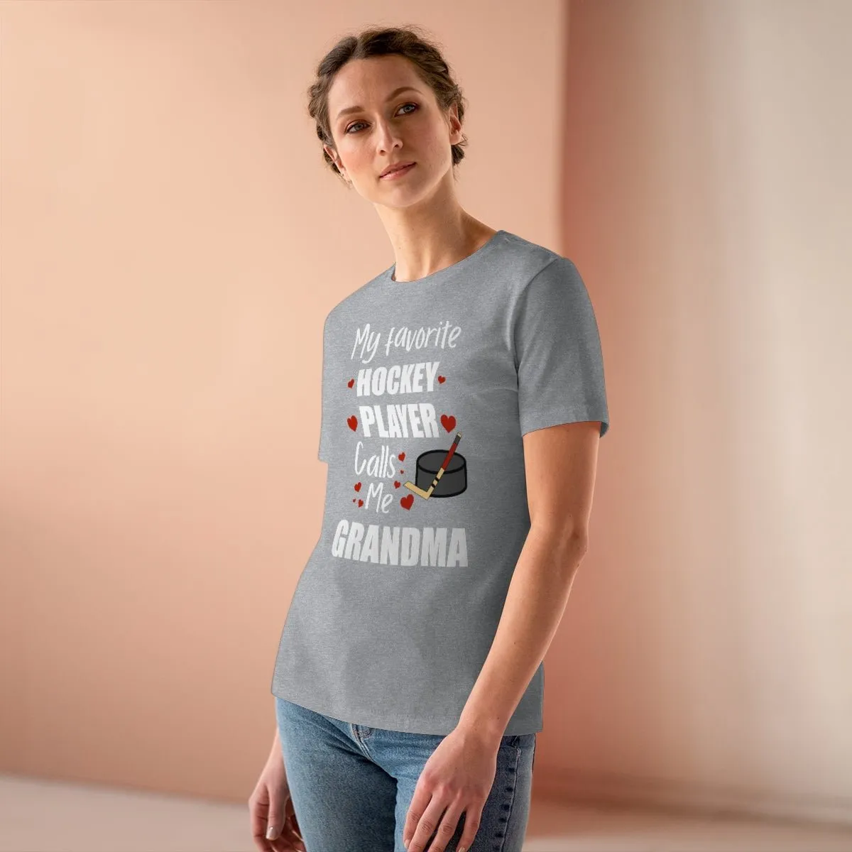 Women's Tee - My Favorite Hockey Player Calls Me Grandma