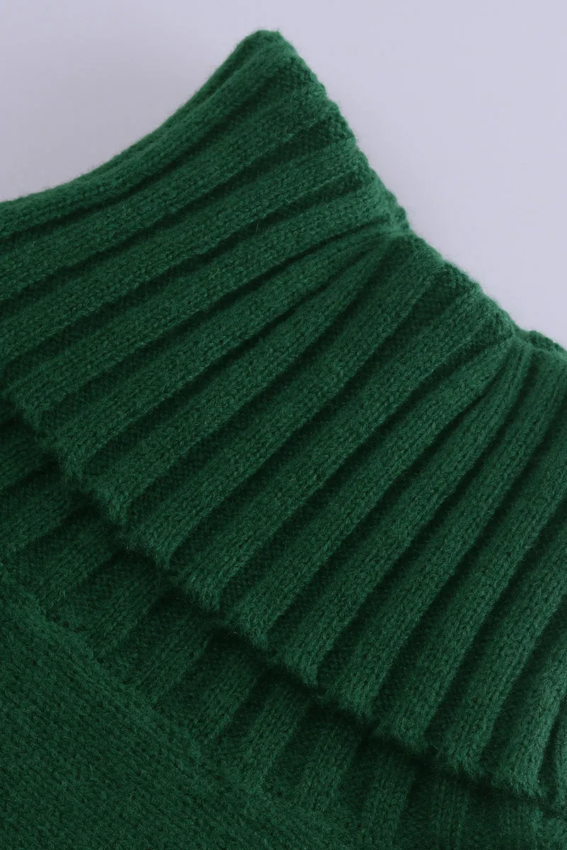 Work British Style Solid Patchwork Turtleneck Tops