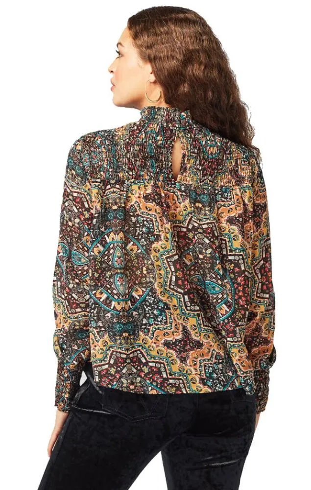 Wrangler Womens Retro Smocked Blouse