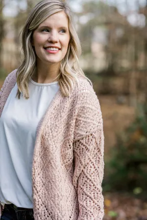 X Happy Go Lucky Open Weave Cream Cardigan