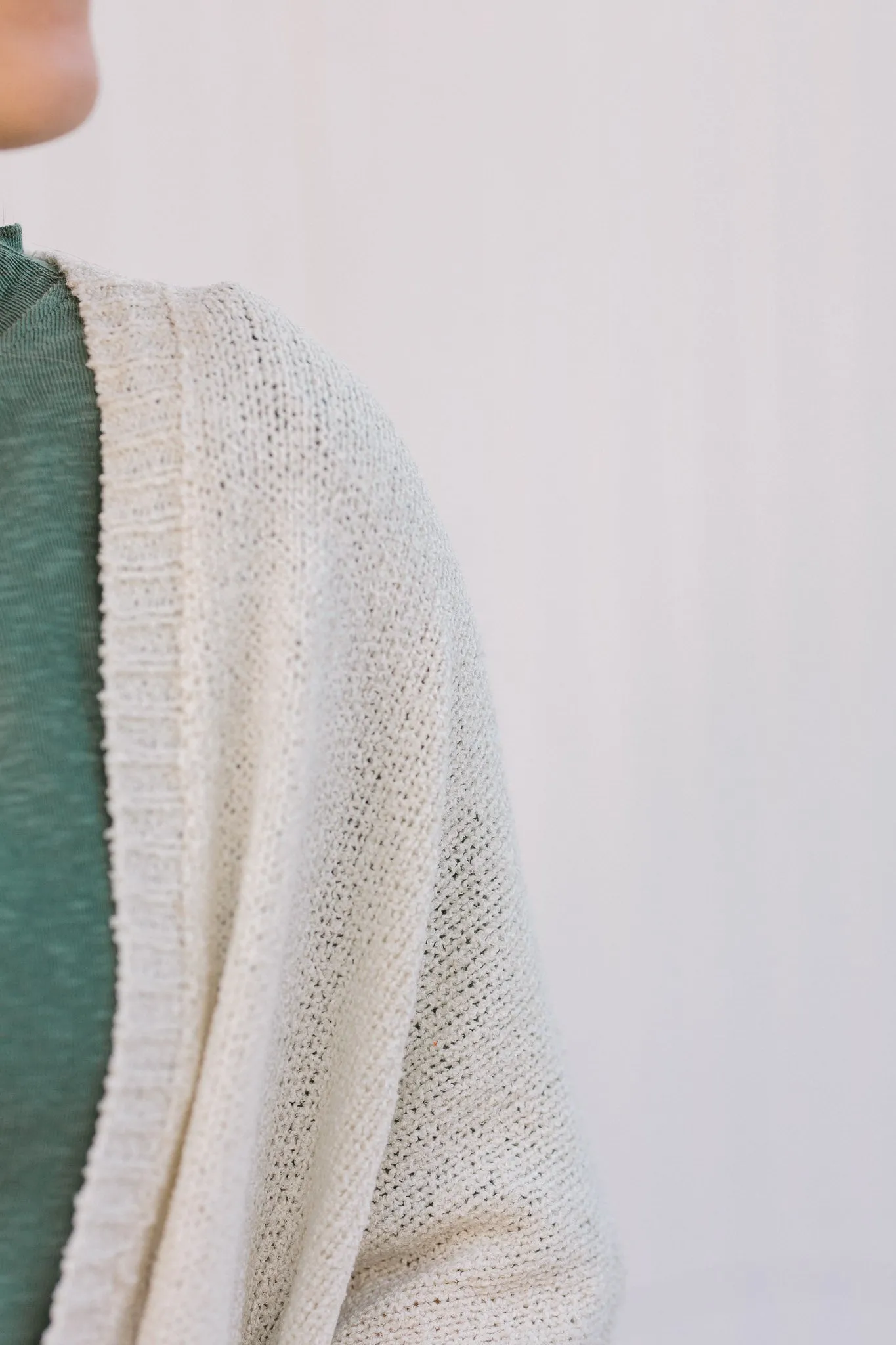 X Top It Off Cream Cardigan