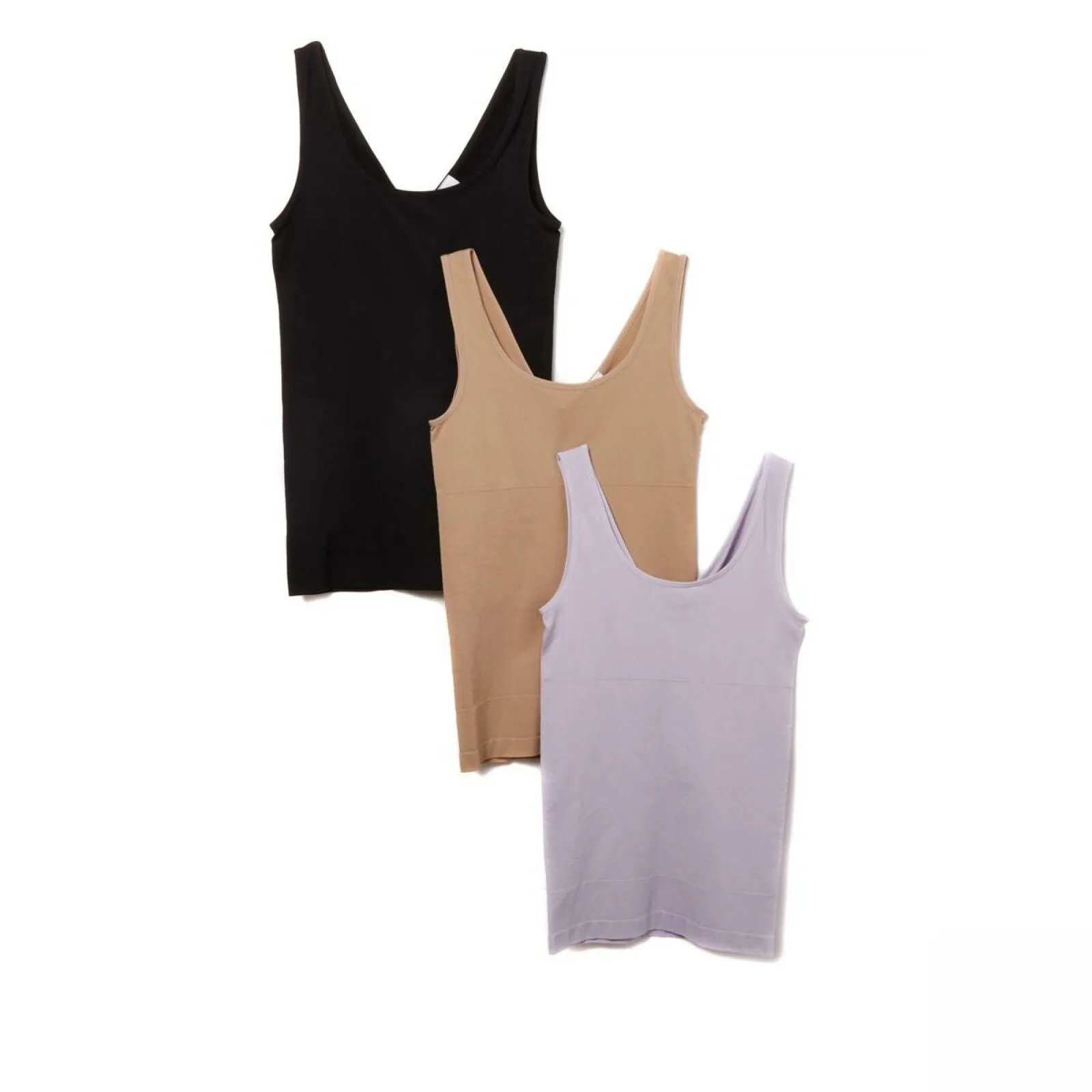 Yummie Women's 3 Pack Seamless 2-Way Shaping Tank Tops