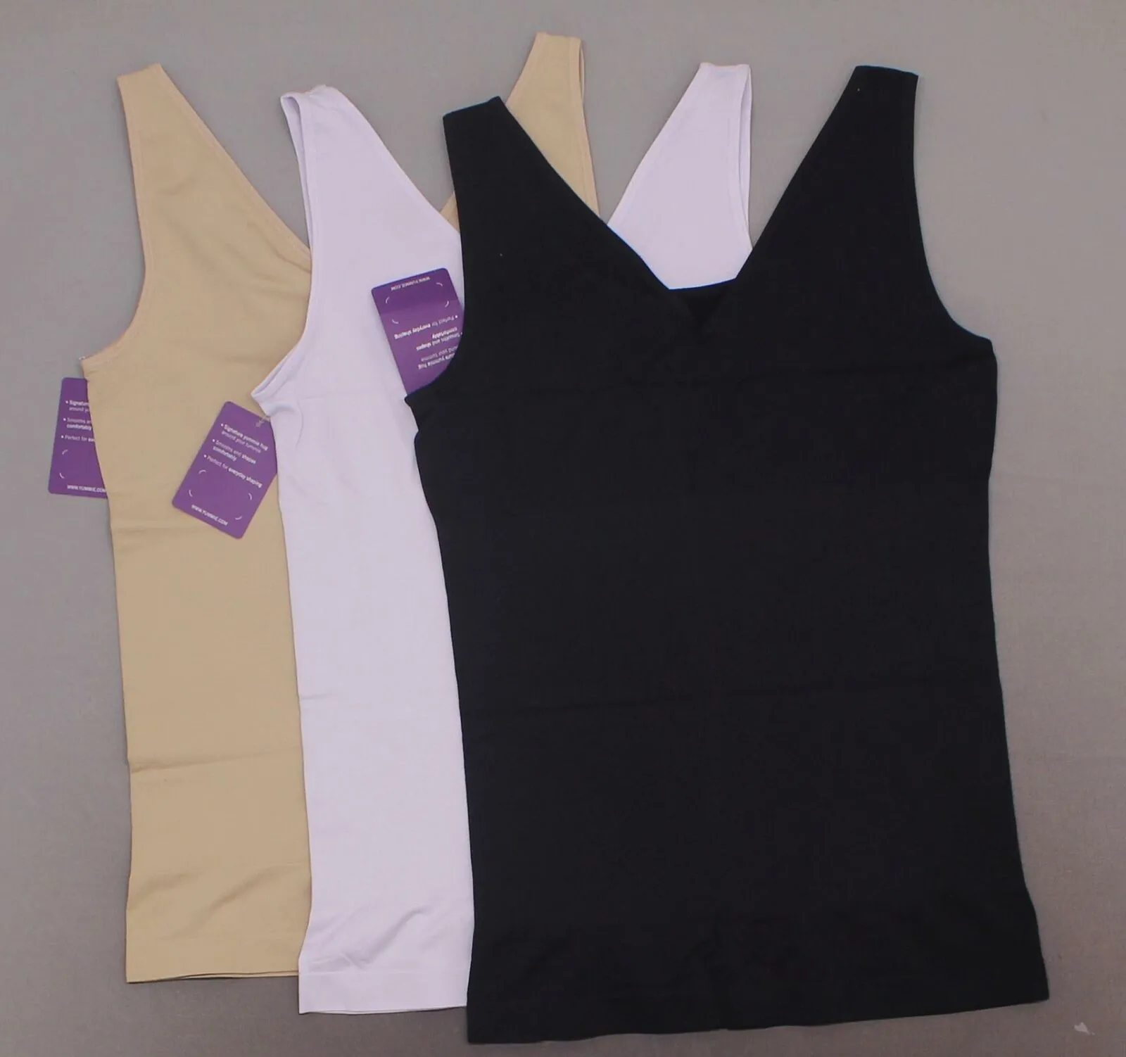 Yummie Women's 3 Pack Seamless 2-Way Shaping Tank Tops