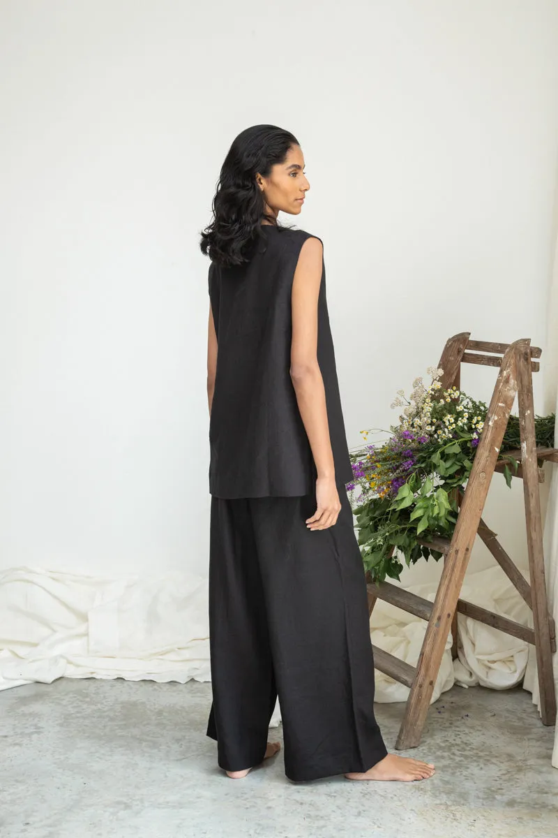 Zoya-May Linen Trouser in Black