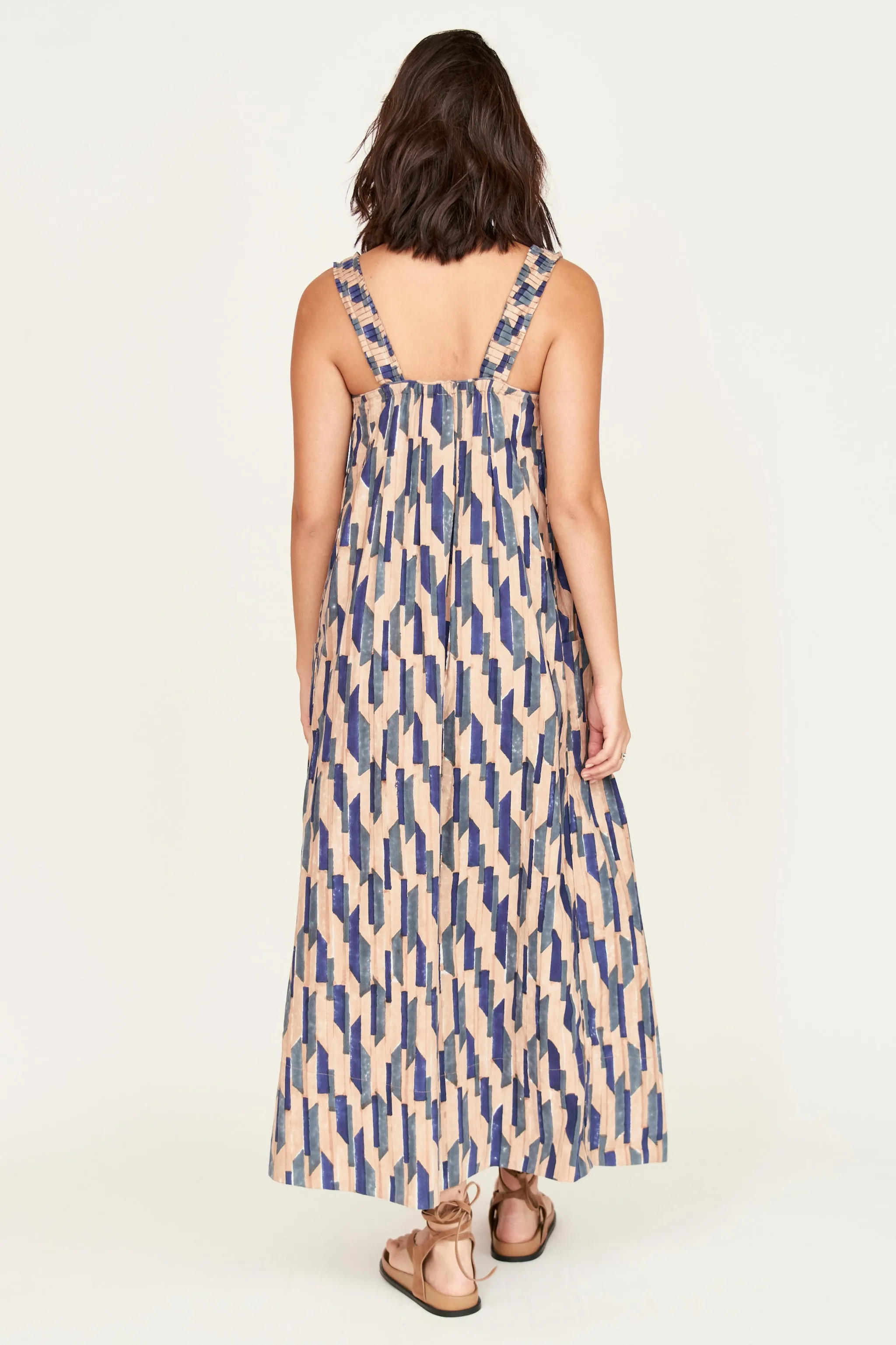 Zuma Dress in Cerulean Rainfall