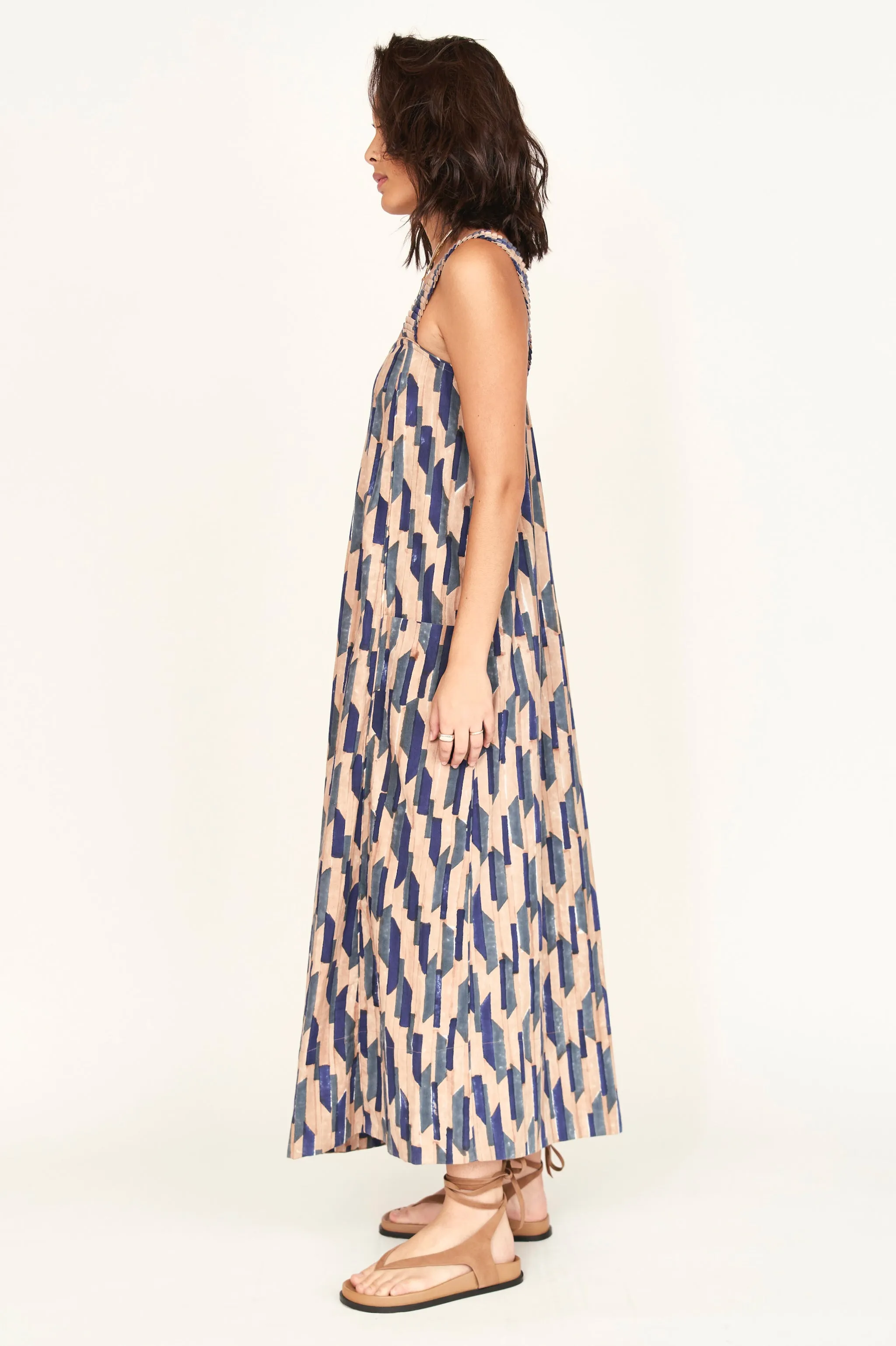 Zuma Dress in Cerulean Rainfall